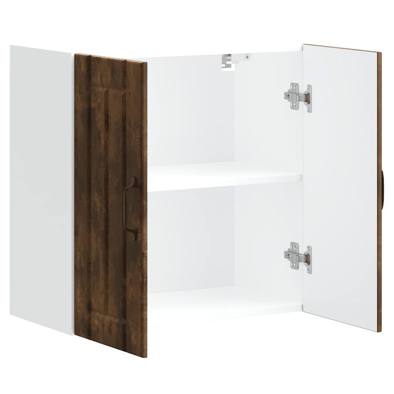 Casa si Gradina - Mobilier - Comode si corpuri - Corpuri bucatarie - Dulap de bucatarie "Lucca" din lemn de stejar afumat, model 1x dulap de perete (2 uși), mărime 60x31x60 cm - Infinity.ro