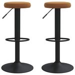 Casa si Gradina - Mobilier - Scaune si fotolii - Scaune - Scaune de bar, 2 buc., maro, catifea - Infinity.ro