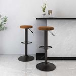 Casa si Gradina - Mobilier - Scaune si fotolii - Scaune - Scaune de bar, 2 buc., maro, catifea - Infinity.ro