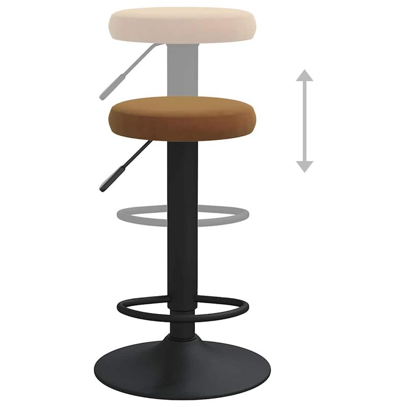 Casa si Gradina - Mobilier - Scaune si fotolii - Scaune - Scaune de bar, 2 buc., maro, catifea - Infinity.ro