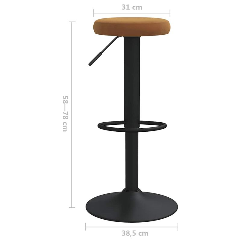 Casa si Gradina - Mobilier - Scaune si fotolii - Scaune - Scaune de bar, 2 buc., maro, catifea - Infinity.ro