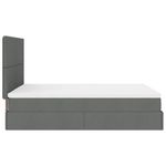Casa si Gradina - Mobilier - Paturi si accesorii - Paturi - Cadru pat otoman cu saltea tesatura gri inchis 140x190cm - Infinity.ro