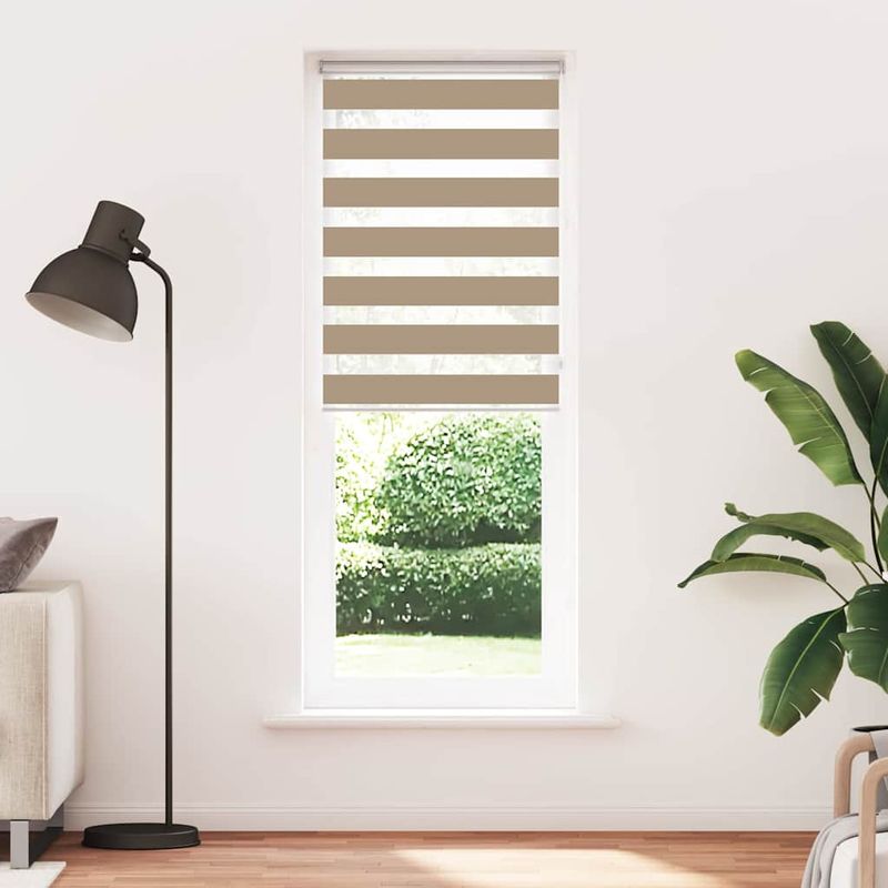 Casa si Gradina - Textile si covoare - Rulouri si jaluzele - Jaluzea tip zebra 70x200 cm latime tesatura 65,9 cm poliester, sand brown - Infinity.ro