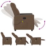 Ingrijire personala si Cosmetice - Sanatate si wellness - Articole wellness - Fotolii de masaj - Fotoliu electric de masaj rabatabil, maro, textil - Infinity.ro