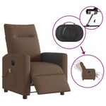 Ingrijire personala si Cosmetice - Sanatate si wellness - Articole wellness - Fotolii de masaj - Fotoliu electric de masaj rabatabil, maro, textil - Infinity.ro