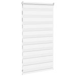 Casa si Gradina - Textile si covoare - Rulouri si jaluzele - Jaluzea tip zebra alb latime tesatura 70,9 cm poliester, mărime 75x100 cm - Infinity.ro