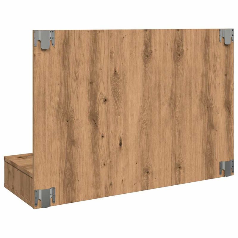 Casa si Gradina - Mobilier - Mobilier baie - Comode baie - Dulap cu oglinda si LED, Artisan Stejar, 90x31,5x62 cm - Infinity.ro