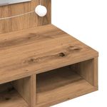 Casa si Gradina - Mobilier - Mobilier baie - Comode baie - Dulap cu oglinda si LED, Artisan Stejar, 90x31,5x62 cm - Infinity.ro