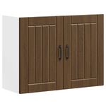 Casa si Gradina - Mobilier - Comode si corpuri - Corpuri bucatarie - Dulap de bucatarie "Lucca" din lemn de stejar maro, mărime 80x31x60 cm, model 1x dulap de perete (2 uși) - Infinity.ro