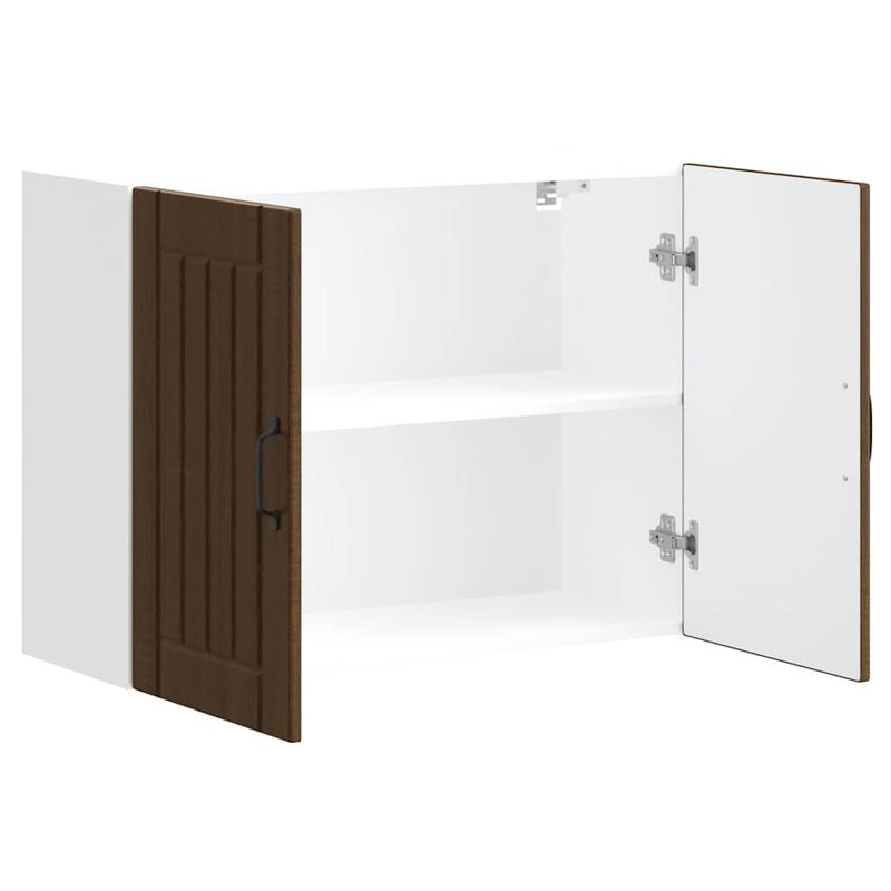 Casa si Gradina - Mobilier - Comode si corpuri - Corpuri bucatarie - Dulap de bucatarie "Lucca" din lemn de stejar maro, mărime 80x31x60 cm, model 1x dulap de perete (2 uși) - Infinity.ro