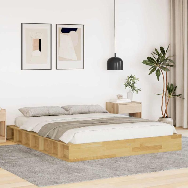 Casa si Gradina - Mobilier - Paturi si accesorii - Paturi - Cadru de pat fara saltea 160x200 cm din lemn masiv de stejar - Infinity.ro