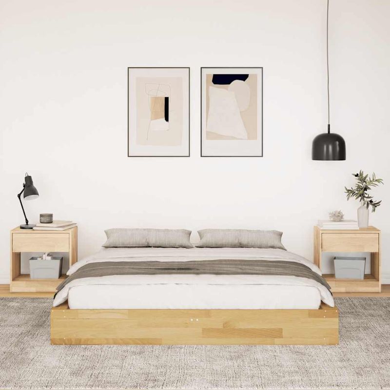 Casa si Gradina - Mobilier - Paturi si accesorii - Paturi - Cadru de pat fara saltea 160x200 cm din lemn masiv de stejar - Infinity.ro