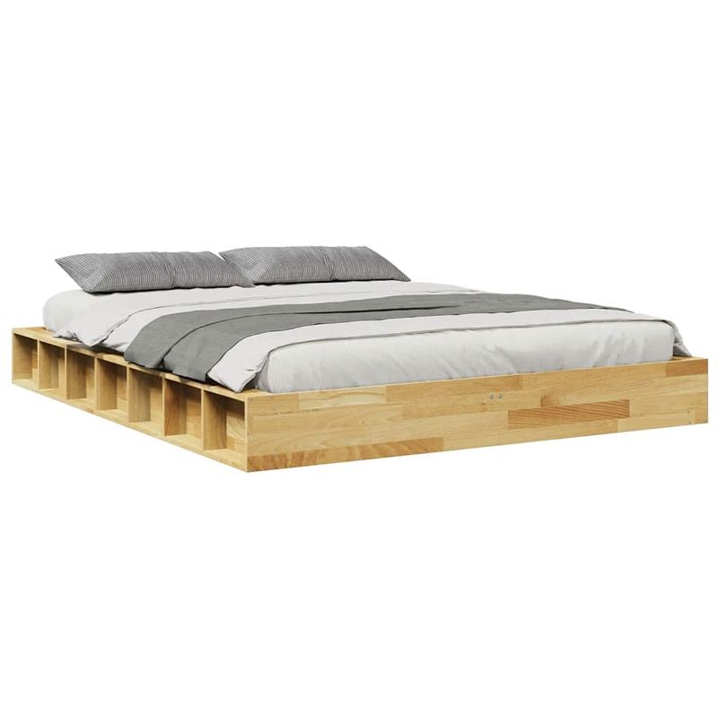 Casa si Gradina - Mobilier - Paturi si accesorii - Paturi - Cadru de pat fara saltea 160x200 cm din lemn masiv de stejar - Infinity.ro