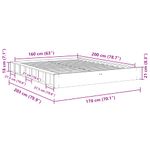 Casa si Gradina - Mobilier - Paturi si accesorii - Paturi - Cadru de pat fara saltea 160x200 cm din lemn masiv de stejar - Infinity.ro