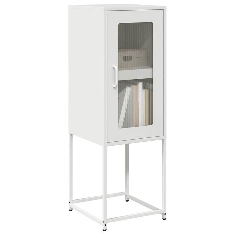 Casa si Gradina - Mobilier - Comode si corpuri - Comode - Dulap, alb, 36x39x107 cm, otel laminat la rece - Infinity.ro