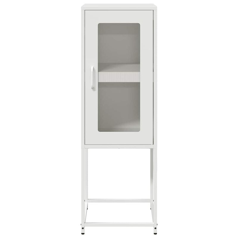 Casa si Gradina - Mobilier - Comode si corpuri - Comode - Dulap, alb, 36x39x107 cm, otel laminat la rece - Infinity.ro