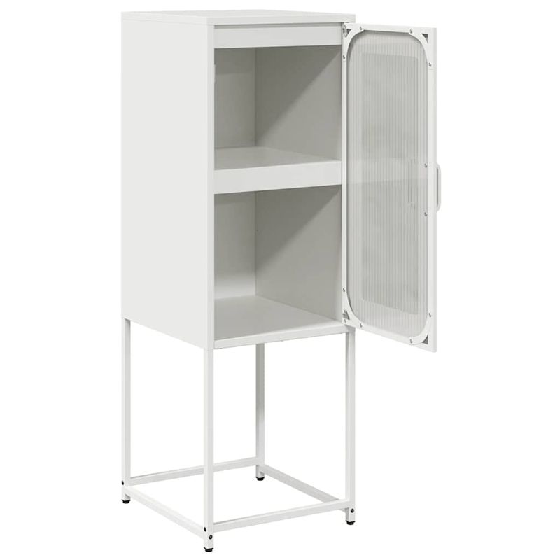 Casa si Gradina - Mobilier - Comode si corpuri - Comode - Dulap, alb, 36x39x107 cm, otel laminat la rece - Infinity.ro