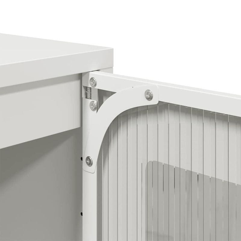 Casa si Gradina - Mobilier - Comode si corpuri - Comode - Dulap, alb, 36x39x107 cm, otel laminat la rece - Infinity.ro