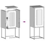 Casa si Gradina - Mobilier - Comode si corpuri - Comode - Dulap, alb, 36x39x107 cm, otel laminat la rece - Infinity.ro
