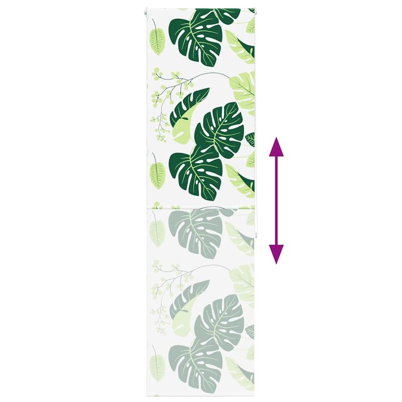 Casa si Gradina - Textile si covoare - Rulouri si jaluzele - Jaluzela de dus 60x240 cm latime material 56 cm, frunze verzi - Infinity.ro