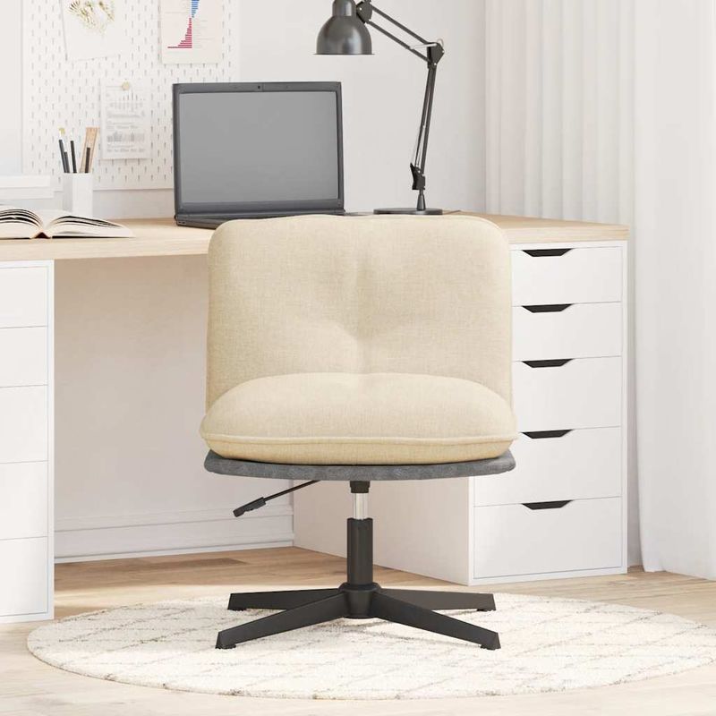 Casa si Gradina - Mobilier - Scaune si fotolii - Scaune - Scaun de birou pivotant, crem, material textil - Infinity.ro