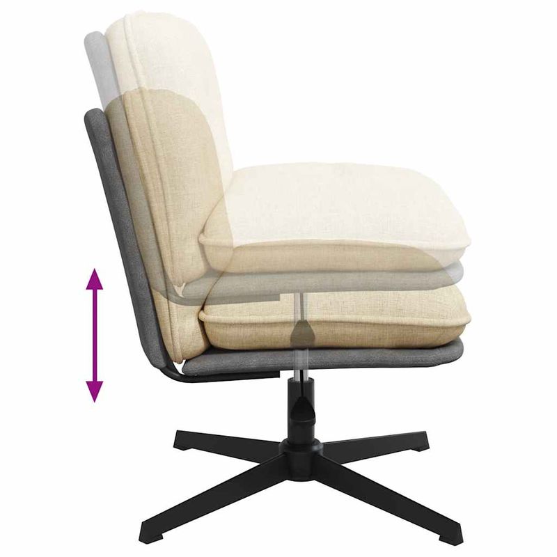 Casa si Gradina - Mobilier - Scaune si fotolii - Scaune - Scaun de birou pivotant, crem, material textil - Infinity.ro