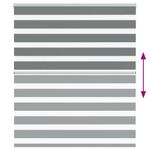 Casa si Gradina - Textile si covoare - Rulouri si jaluzele - Jaluzea tip zebra gri inchis latime tesatura 130,9 cm poliester, mărime 135x150 cm - Infinity.ro
