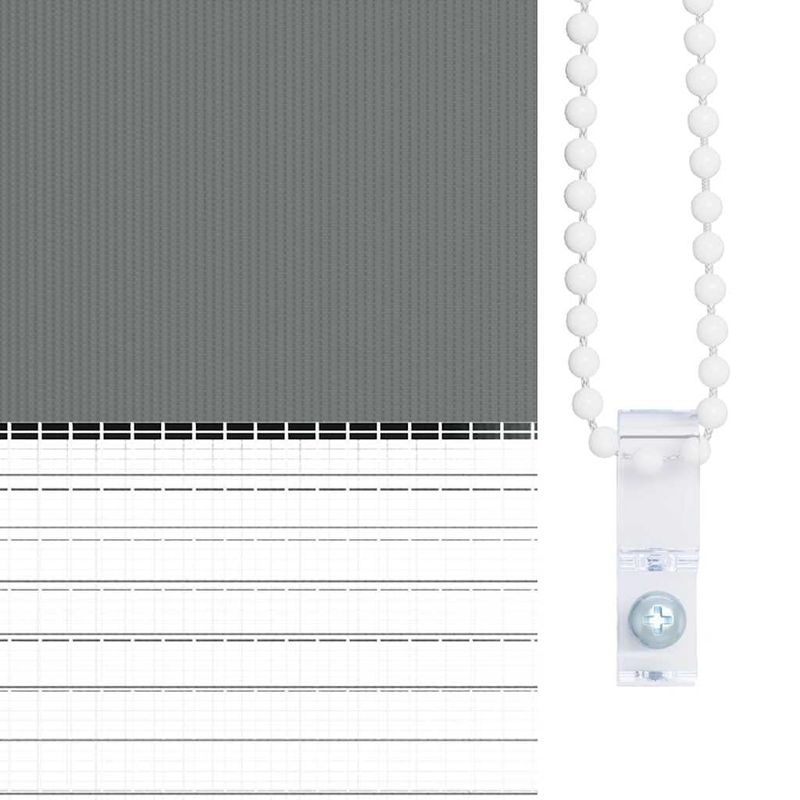 Casa si Gradina - Textile si covoare - Rulouri si jaluzele - Jaluzea tip zebra gri inchis latime tesatura 130,9 cm poliester, mărime 135x150 cm - Infinity.ro