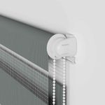 Casa si Gradina - Textile si covoare - Rulouri si jaluzele - Jaluzea tip zebra gri inchis latime tesatura 130,9 cm poliester, mărime 135x150 cm - Infinity.ro