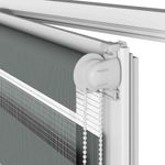 Casa si Gradina - Textile si covoare - Rulouri si jaluzele - Jaluzea tip zebra gri inchis latime tesatura 130,9 cm poliester, mărime 135x150 cm - Infinity.ro