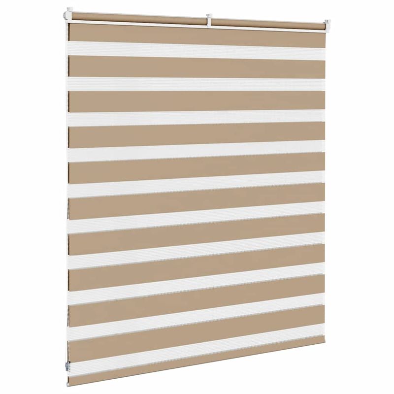 Casa si Gradina - Textile si covoare - Rulouri si jaluzele - Jaluzea tip zebra 130x100 cm latime tesatura 125,9 cm poliester, sand brown - Infinity.ro