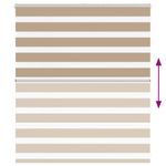 Casa si Gradina - Textile si covoare - Rulouri si jaluzele - Jaluzea tip zebra 130x100 cm latime tesatura 125,9 cm poliester, sand brown - Infinity.ro