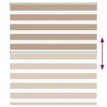 Casa si Gradina - Textile si covoare - Rulouri si jaluzele - Jaluzea tip zebra 125x150 cm latime tesatura 120,9 cm poliester, sand brown - Infinity.ro