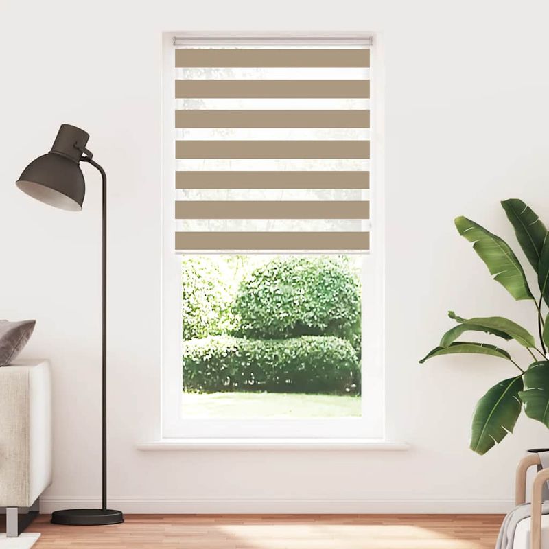 Casa si Gradina - Textile si covoare - Rulouri si jaluzele - Jaluzea tip zebra 115x230 cm latime tesatura 110,9 cm poliester, sand brown - Infinity.ro
