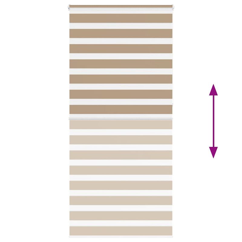 Casa si Gradina - Textile si covoare - Rulouri si jaluzele - Jaluzea tip zebra 100x230 cm latime tesatura 95,9 cm poliester, sand brown - Infinity.ro