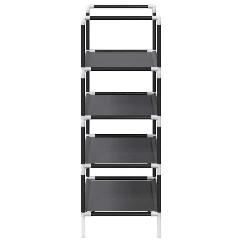 Casa si Gradina - Mobilier - Organizare si depozitare - Organizator incaltaminte - Suport pantofi 4 niveluri negru 44x28x77 cm tesatura netesa - Infinity.ro