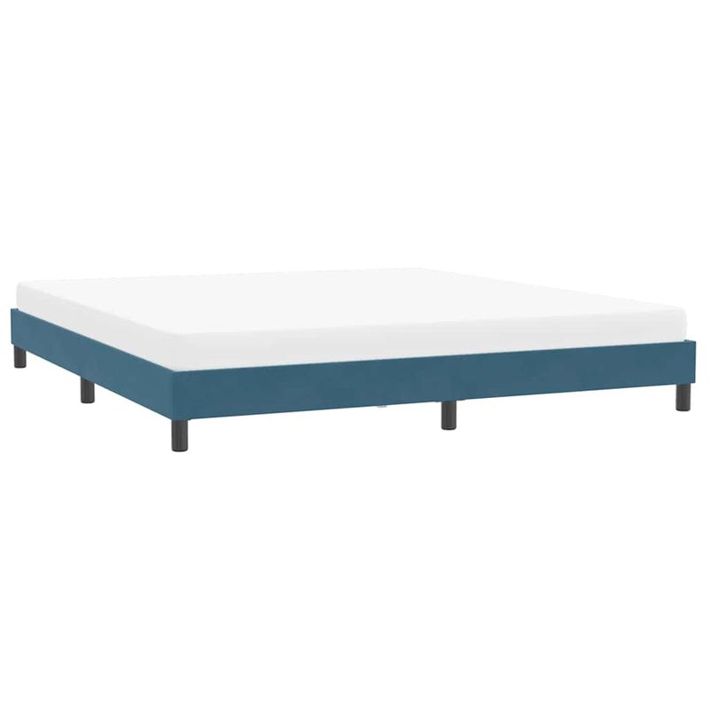 Casa si Gradina - Mobilier - Paturi si accesorii - Paturi - Cadru de pat fara saltea Albastru inchis 200x220 cm catifea - Infinity.ro