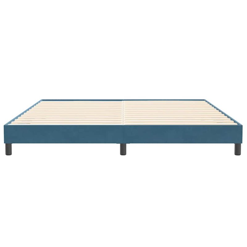 Casa si Gradina - Mobilier - Paturi si accesorii - Paturi - Cadru de pat fara saltea Albastru inchis 200x220 cm catifea - Infinity.ro
