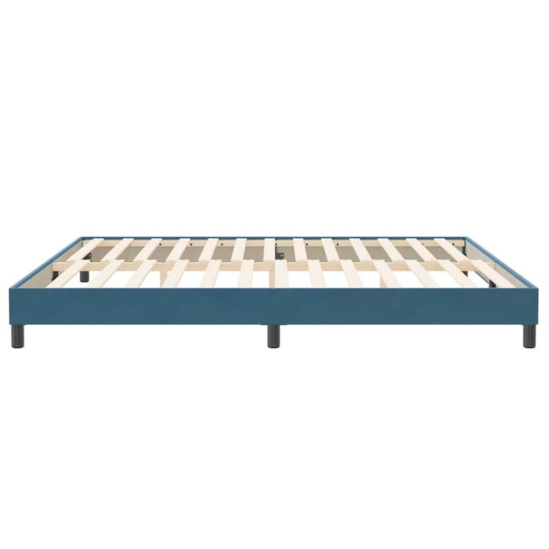 Casa si Gradina - Mobilier - Paturi si accesorii - Paturi - Cadru de pat fara saltea Albastru inchis 200x220 cm catifea - Infinity.ro