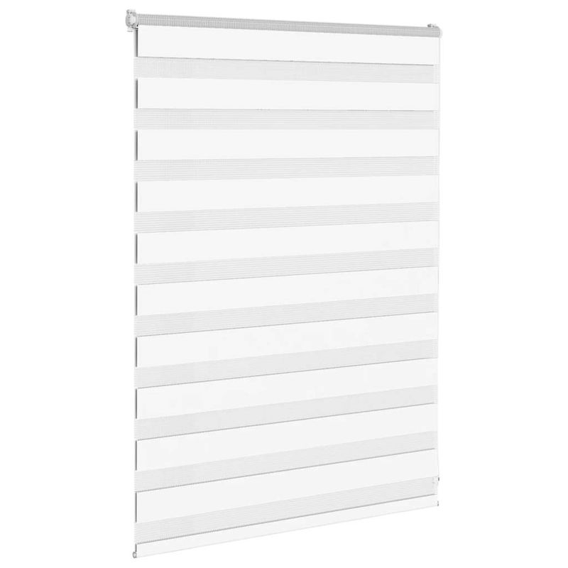 Casa si Gradina - Textile si covoare - Rulouri si jaluzele - Jaluzea tip zebra alb latime tesatura 110,9 cm poliester, mărime 115x100 cm - Infinity.ro