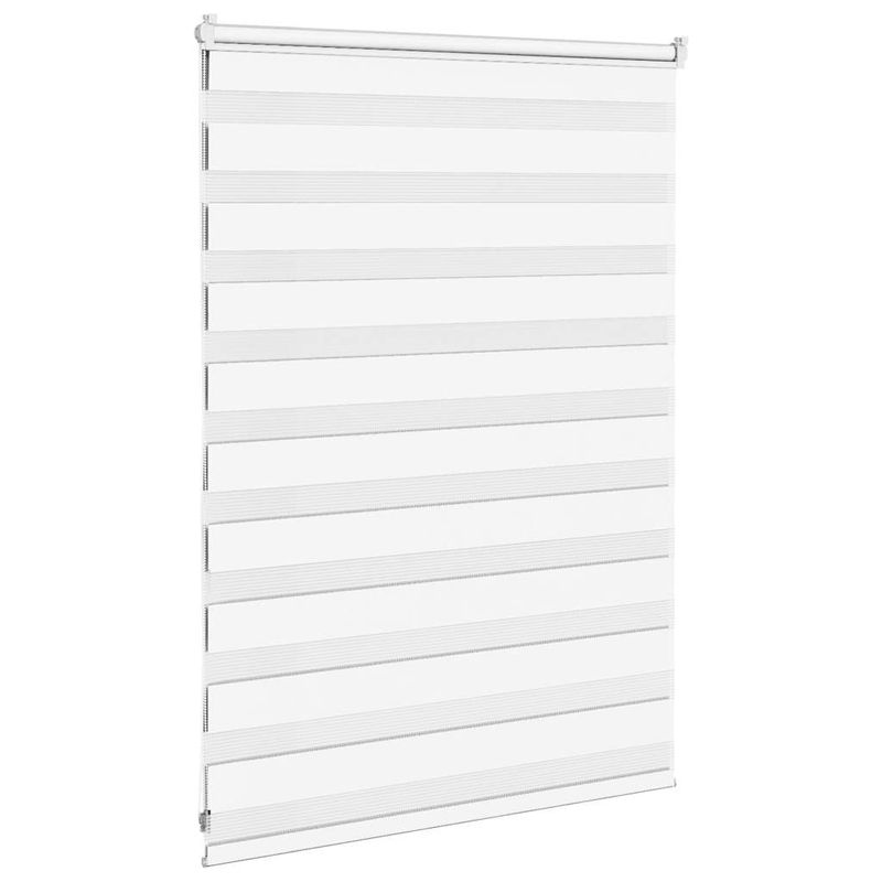 Casa si Gradina - Textile si covoare - Rulouri si jaluzele - Jaluzea tip zebra alb latime tesatura 110,9 cm poliester, mărime 115x100 cm - Infinity.ro