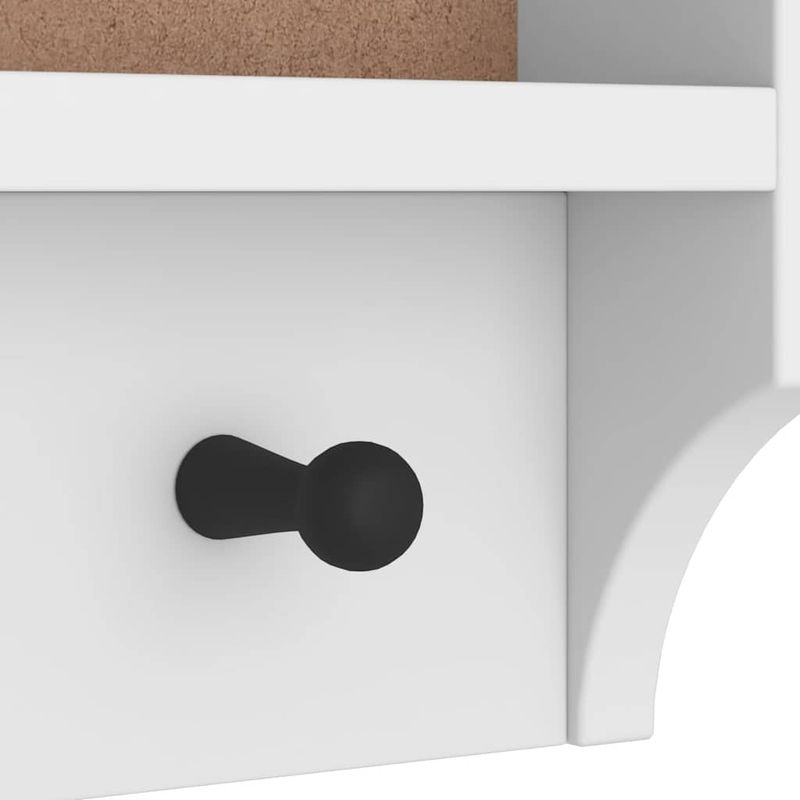 Casa si Gradina - Mobilier - Organizare si depozitare - Cuiere - Suport pentru haine "SANDNES" alb 87x12x35 cm lemn masiv de pin - Infinity.ro