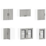 Casa si Gradina - Mobilier - Comode si corpuri - Corpuri bucatarie - Set de dulapuri de bucatarie 11 piese „Lucca” lemn Sonoma gri - Infinity.ro
