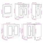 Casa si Gradina - Mobilier - Comode si corpuri - Corpuri bucatarie - Set de dulapuri de bucatarie 11 piese „Lucca” lemn Sonoma gri - Infinity.ro