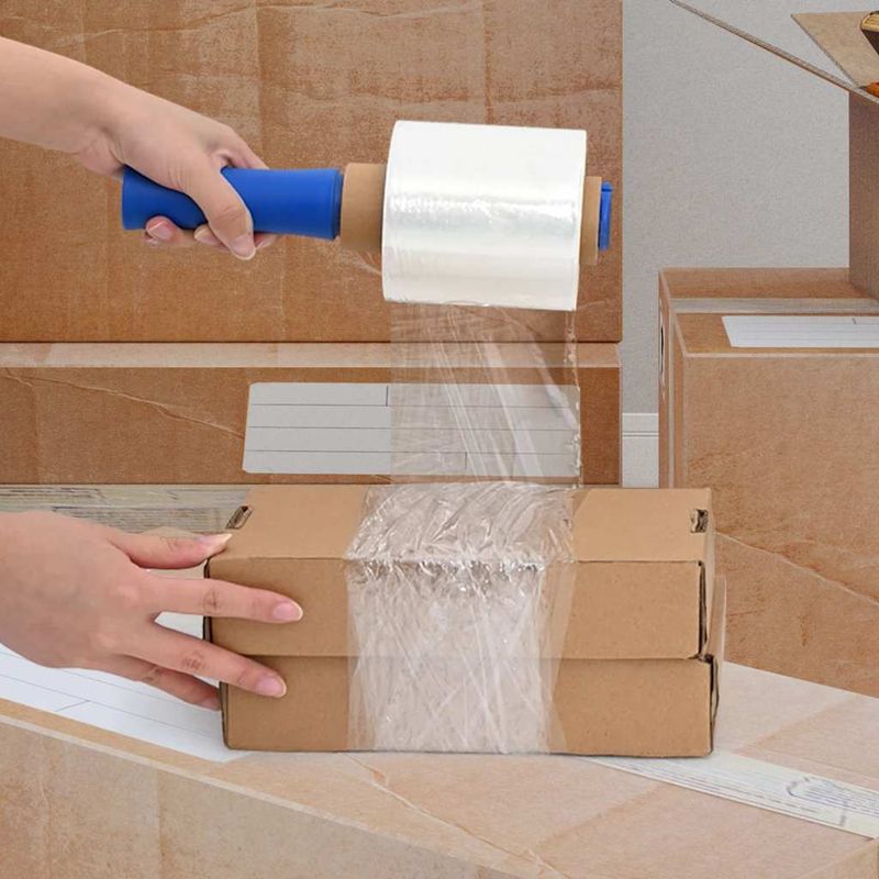 Carti si Birotica - Birotica - Articole ambalare - Film extensibil cu maner 10 buc Transparente 23 µm 10 cm x150 m - Infinity.ro