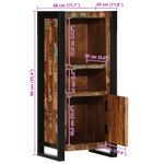 Casa si Gradina - Mobilier - Seturi de mobilier - Seturi baie - Dulap de baie, 40x30x90 cm, lemn masiv reciclat - Infinity.ro