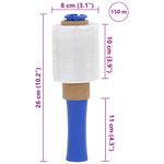 Carti si Birotica - Birotica - Articole ambalare - Film extensibil cu maner 10 buc Transparente 23 µm 10 cm x150 m - Infinity.ro