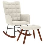 Casa si Gradina - Gradina si terasa - Balansoare si hamace - Balansoare - Scaun balansoar cu scaun din catifea crem - Infinity.ro