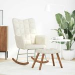 Casa si Gradina - Gradina si terasa - Balansoare si hamace - Balansoare - Scaun balansoar cu scaun din catifea crem - Infinity.ro