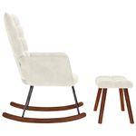 Casa si Gradina - Gradina si terasa - Balansoare si hamace - Balansoare - Scaun balansoar cu scaun din catifea crem - Infinity.ro